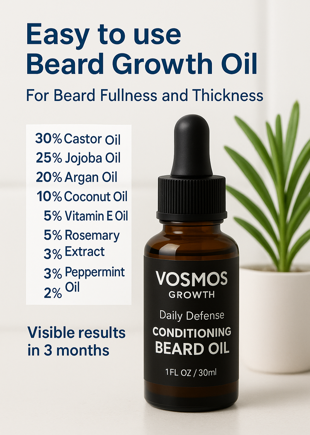 Mens Beard Growth Oil -30ML